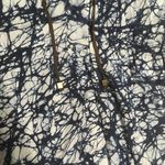 Michael Kors Michael  Blue White Design Quarter Tie Front Dress Top Size Small Photo 6