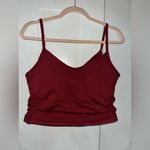 Free People Movement NWOT Free People Good Karma Ruched Crop Tank - Sour Cherry Photo 7