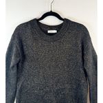 A.L.C. Womens Sweater Gray Bowen Merino Wool Alpaca Knit Metallic Pullover Small Black Photo 5