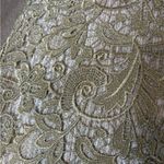 Randi Rahm lined cocktail Elegant Formal Gold Lace Pencil Skirt Sz 6 Photo 4