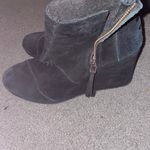Toms  Booties Wedge Suede Black Photo 2