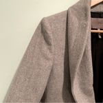 Halston Heritage  Gray Drape Collar Classic Wool Pea Coat M Single Button Photo 3
