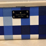 Kate Spade - Anita- Grove Street Printed Wallet - Pacific Gingham- NWT Photo 0