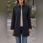 Gap Black Trench Coat Women’s Size M Classic Button Front Jacket Photo 0