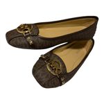 Michael Kors  Sz 10 Fulton Studded slip on MOC Flat ballet MK Loafers Gold logo Photo 1