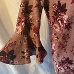 Almost Famous  Burgundy Floral Open Cardigan Photo 8