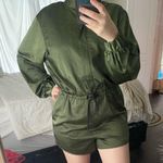 Hunter x Target Green Satin Sporty Romper Photo 3