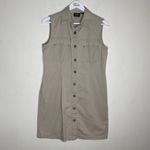 Sonoma Genuine  Jean Co Khaki Cotton Denim Button Dress Size Small Photo 1