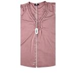 Banana Republic  Pink Rose Embellished Tunic Blouse SMALL‎ Bohemian Urban Feinine Photo 6
