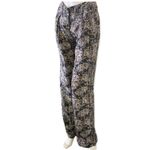 Theory Black Emmanuel Snake Silk Wide leg Trousers Photo 4