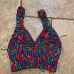 ✨handmade Crotchet Crop Top Red Photo 2