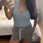 Anthropologie Drew Blue Fog Ribbed Sleeveless Bodysuit XS Photo 5