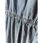 Luvamia Denim‎ Shirt Dress Women’s Size Large Short Sleeve Button Front Casual Blue Photo 3