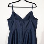 Alfred Sung NWT Midnight Navy Spaghetti Strap Mermaid Dress Size 18 Photo 8