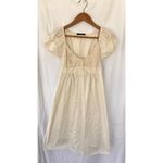 Brandy Melville  Mini Dress Puff Sleeve Ruched Bust Babydoll Milkmaid One Size Photo 2