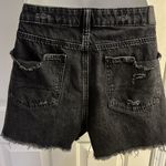 American Eagle  Black Destroyed Distressed Whisker Faded Mom Shorts - Size 10 Photo 8