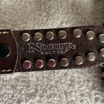 Vintage 90s Nocona Western Belt Studded Rhinestones Leather Women's‎ Medium Silver Photo 4