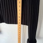 J.Crew Vintage Black Ribbed Turtleneck Cotton Sweater XS Cropped Fisherman Cabin Photo 5