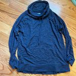 Lou & grey Signaturesoft Cozy Turtleneck Blue Slouchy Sweatshirt Loungewear XS Photo 0