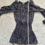 Ramy Brook Dress Penelope Silk Blend Ruffle Mini Long Sleeve Floral Purple S Photo 10