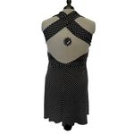 Melanie Lyne Y2K Polka Dot Babydoll Halter Dress Sz 16 Black Rockabilly Retro Photo 9