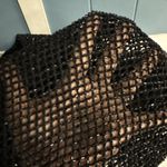 AllSaints Mesh Dress Women’s Size 4 Hand Embellished Sequin Beaded Swim Cover Up Black Photo 8