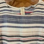 ZARA  Basic Denim Couture Boho‎ Beachy Coastal Cruise Striped Dress Size Medium Photo 2
