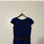 Tadashi Shoji Embroidered Lace Fit & Flare Dress Blue/Black Women’s Photo 6