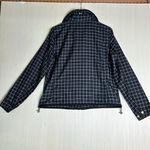 Ralph Lauren L-RL Lauren Active  Jacket Sz M Black‎ White Full Zip Plaid Grid Photo 5