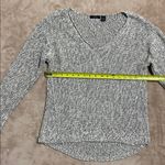 RDI  women's V-neck long-sleeve pullover sweater Gray & black blend knit / Medium Photo 6