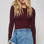 Prómesa Ruffle Trim Denim Skirt Photo 4