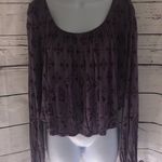 Free People  purple Aztec boho keyhole‎ crop top Photo 4