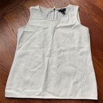 White Laser Cutout Faux Leather Sleeveless Top EUC Size S petite Photo 0