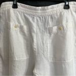 Ralph Lauren Women’s 14 Lauren 100% Linen White Capris Vacation Resort Summer Photo 5