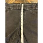 Nine West Black Pull On Skinny Jean Pants Women 12 Goth Grunge Stretchy Dark Photo 6