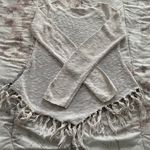 American Rag Cie Beige Ivory Fringe Boho Aztec Sweater, size XS Photo 11