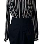 Reiss  Black Pleated Skirt with Pockets Photo 7