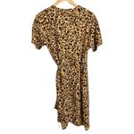 Babaton Aritzia Wallace Short Sleeve Wrap Dress V-neck Animal Print Size Small Photo 6