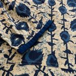 Handmade/Vintage XL long maxi blue green print floral modest dress Photo 7