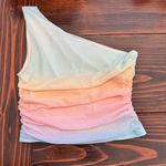 Abercrombie & Fitch Abercrombie x Trevor Project One-Shoulder Ombre Ruched Top S Photo 2