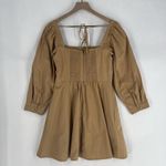 Anthropologie By Womens Dress M Square Neck Poplin Mini Crop Sleeve Fit & Flare Photo 6