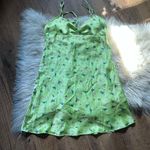 ZARA  Lime Green Floral Mini Dress Photo 4