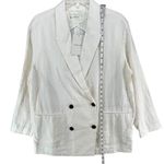 Everlane The Linen Double Breasted Blazer 8 Bone White Flax Relaxed Ethical NEW Photo 8