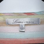 Lovers + Friends NEW Aaron Striped Wrap Top Spring Rainbow Metallic $128 small Photo 3
