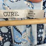 Cure Boho V neck Paisley print sleeveless top 3X Blue Photo 7