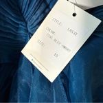 Rene Ruiz Collection Strapless Draped Gown Teal Blue Ombré Women’s Sz 10 NWT Photo 4