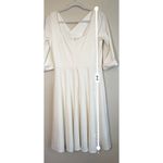 Black Halo  cream knee length Jackie O Swing Dress size 10 Photo 6
