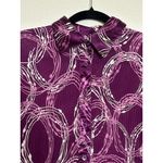 Apt. 9  Womens S Purple Shirt Circles Print Office Professional Stretch Feminine Photo 10