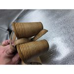 Miz Mooz  Shiloh Heeled Sandal 39/8.5-9 Taupe Leather Ankle Strap Block Shoes Photo 4