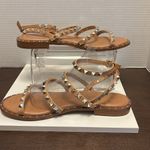 Cushionare CushionaireTan Gladiator Sandals with Silver Studs Photo 3